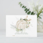 ソフト秋パンプキンボタニカル離れおむつラッフル エンクロージャーカード (スタンド正面)