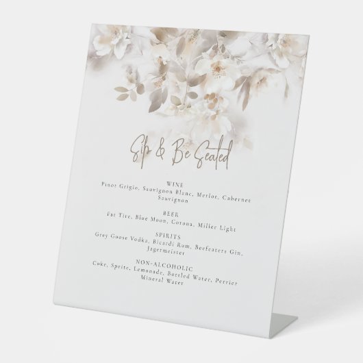 ソフト紅葉のSipとBe 結婚着席 台座サイン (正面)