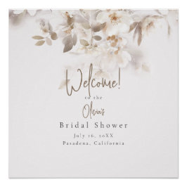 ソフト紅葉ブライダルシャワーウェルカムサイン ポスター