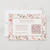 ソフト紅葉結婚式RSVPカード 出欠カード (正面)