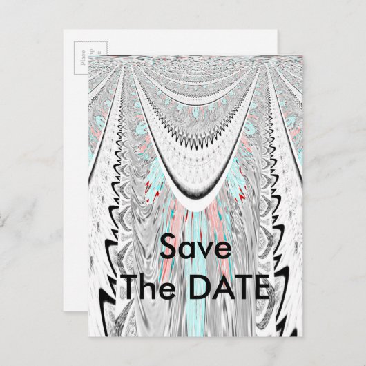 ソフト素晴らしシアン色ベクトルイラストレーション 案内ポストカード (正面/裏面)