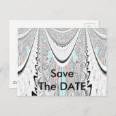 ソフト素晴らしシアン色ベクトルイラストレーション 案内ポストカード (正面/裏面)