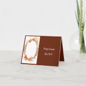 ソフト素朴秋花模様ス独身のゲストシートカード サンキューカード (正面)