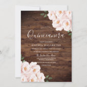 ソフト素朴赤面ピンクの花キンセアニェラ 招待状 (正面)