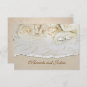 ソフト結婚バラRSVP 出欠カード (正面/裏面)