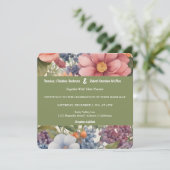 ソフト絵を描フローラ結婚式招待状 招待状 (スタンド正面)