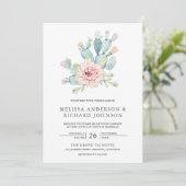 ソフト自然フローラデザートカプ結婚チュス 招待状 (スタンド正面)