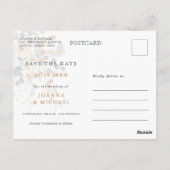 ソフト自然ミュート音フローラ日付の保存 ポストカード (裏面)