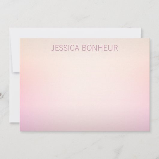 ソフト色のフェードグラデーション ノートカード (正面)