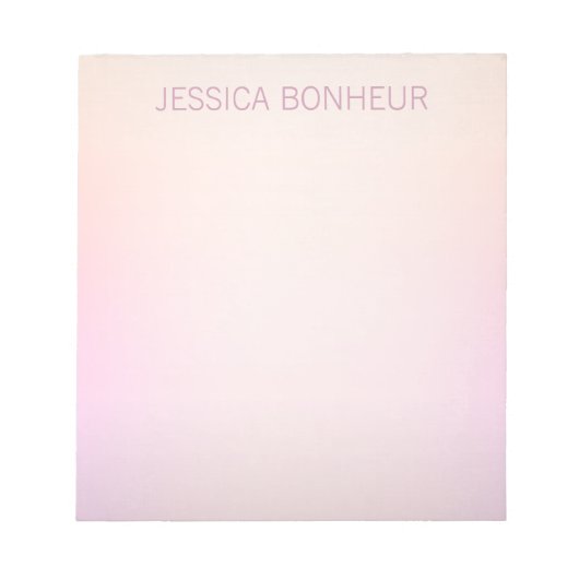 ソフト色のフェードグラデーション ノートパッド (正面)