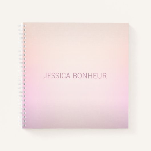 ソフト色のフェードグラデーション ノートブック (正面)