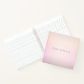 ソフト色のフェードグラデーション ノートブック (内部)
