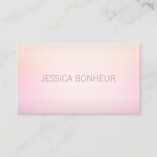 ソフト色のフェードグラデーション 名刺 (正面)