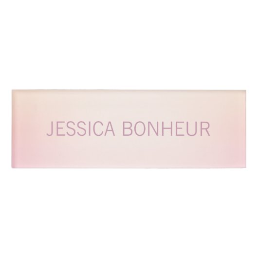 ソフト色のフェードグラデーション 名札 (正面)