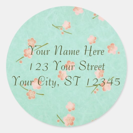 ソフト花びらピーチ&アクア ラウンドシール (正面)