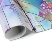 ソフト花びら水彩 ラッピングペーパー (ロールコーナー)