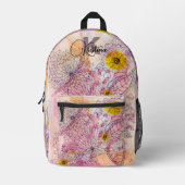 ソフト芸術的グラデーション水彩インクラインアート プリントバックパック (正面)