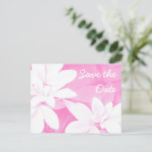 ソフト葉ス・ピンク「Save the Date」ポストカード 案内ポストカード (スタンド正面)