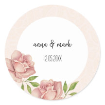 ソフト薄紫バラ水彩