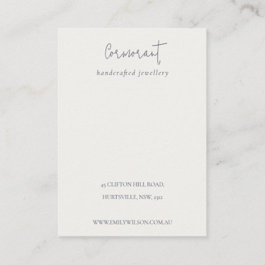 ソフト薄紫パープルフローラロゴヘアクリップピンホルダー 名刺 (裏面)