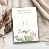 ソフト薄紫フローラ空白のヘアピンヘアクリップディスプレイ 名刺