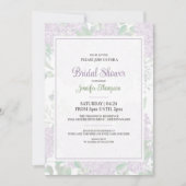 ソフト薄紫ブライダルシャワー 招待状 (正面)