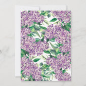 ソフト薄紫ブライダルシャワー 招待状 (裏面)