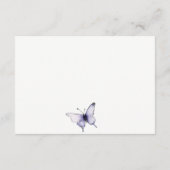 ソフト薄紫ワイルドフラワーバタフライウェディングレセプション エンクロージャーカード (裏面)