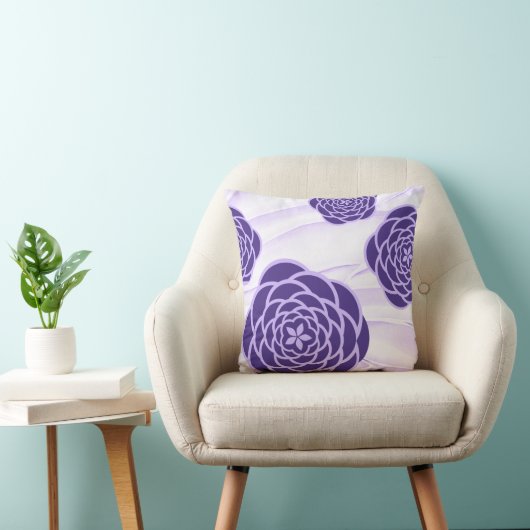 ソフト薄紫背景の紫外線 クッション (椅子)