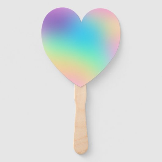 ソフト角柱式パステルグラディエントハートファン ハンドファン (裏面)