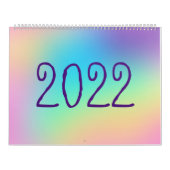 ソフト角柱状レインボーグラディエント感動的スケール カレンダー (カバー)