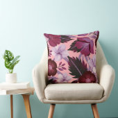 ソフト赤面の背景にバーガンディとピンクのフローラ クッション (椅子)