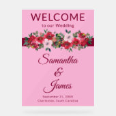 ソフト赤面へようこそロマンチックな披露宴 アクリルサイン (正面)