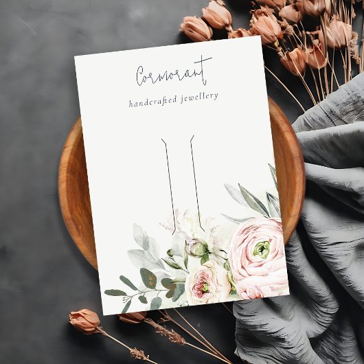 ソフト赤面グリーン牡丹フローラヘアクリップホルダー 名刺