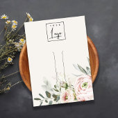 ソフト赤面グリーン牡丹フローラロゴヘアクリップホルダー 名刺