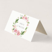 ソフト赤面グリーン牡丹フローラ結婚座席表 (裏面)