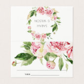 ソフト赤面グリーン牡丹フローラ結婚座席表 (外部フラット)