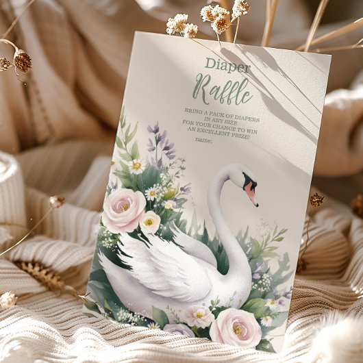 ソフト赤面スワンプリンセスおむつラッフル エンクロージャーカード
