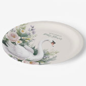 ソフト赤面スワンプリンセスベビーシャワー ペーパープレート (アングル)