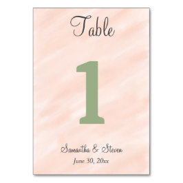 ソフト赤面セージ緑の水色 テーブルナンバー