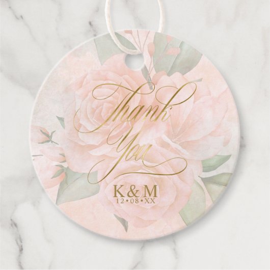 ソフト赤面バラありがとうID828 フェイバータグ (正面)