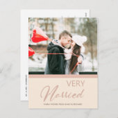 ソフト赤面バラピンククリスマス非常に結婚した写真 シーズンポストカード (正面/裏面)