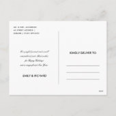 ソフト赤面バラピンククリスマス非常に結婚した写真 シーズンポストカード (裏面)