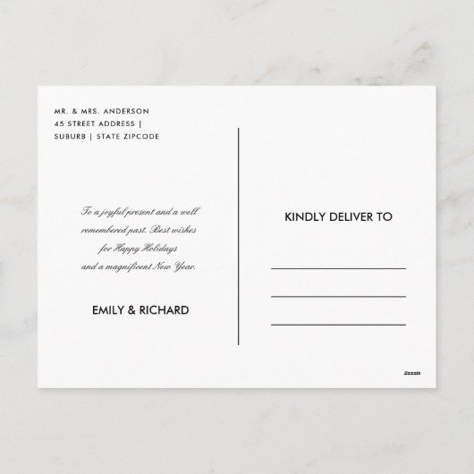 ソフト赤面バラピンククリスマス非常に結婚した写真 シーズンポストカード (裏面)