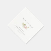 ソフト赤面バラピンク書道楽しいクリスマス スタンダードカクテルナプキン (角)