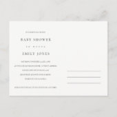 ソフト赤面バラ水彩色フローラベビーシャワー インビテーションポストカード (裏面)