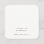 ソフト赤面バラ金ゴールドゲート大理石ネックレスディスプレイ スクエア名刺 (裏面)