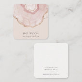 ソフト赤面バラ金ゴールドゲート大理石ネックレスディスプレイ スクエア名刺 (正面/裏面)