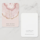 ソフト赤面バラ金ゴールドAgate大理石ヘアピンディスプレイ 名刺 (正面/裏面)