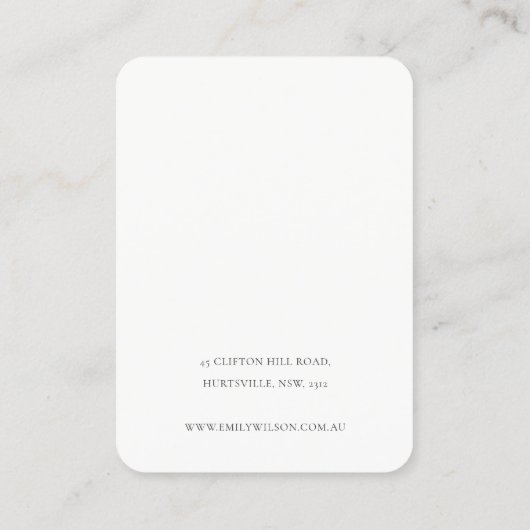 ソフト赤面バラ金ゴールドAgate大理石ヘアピンディスプレイ 名刺 (裏面)